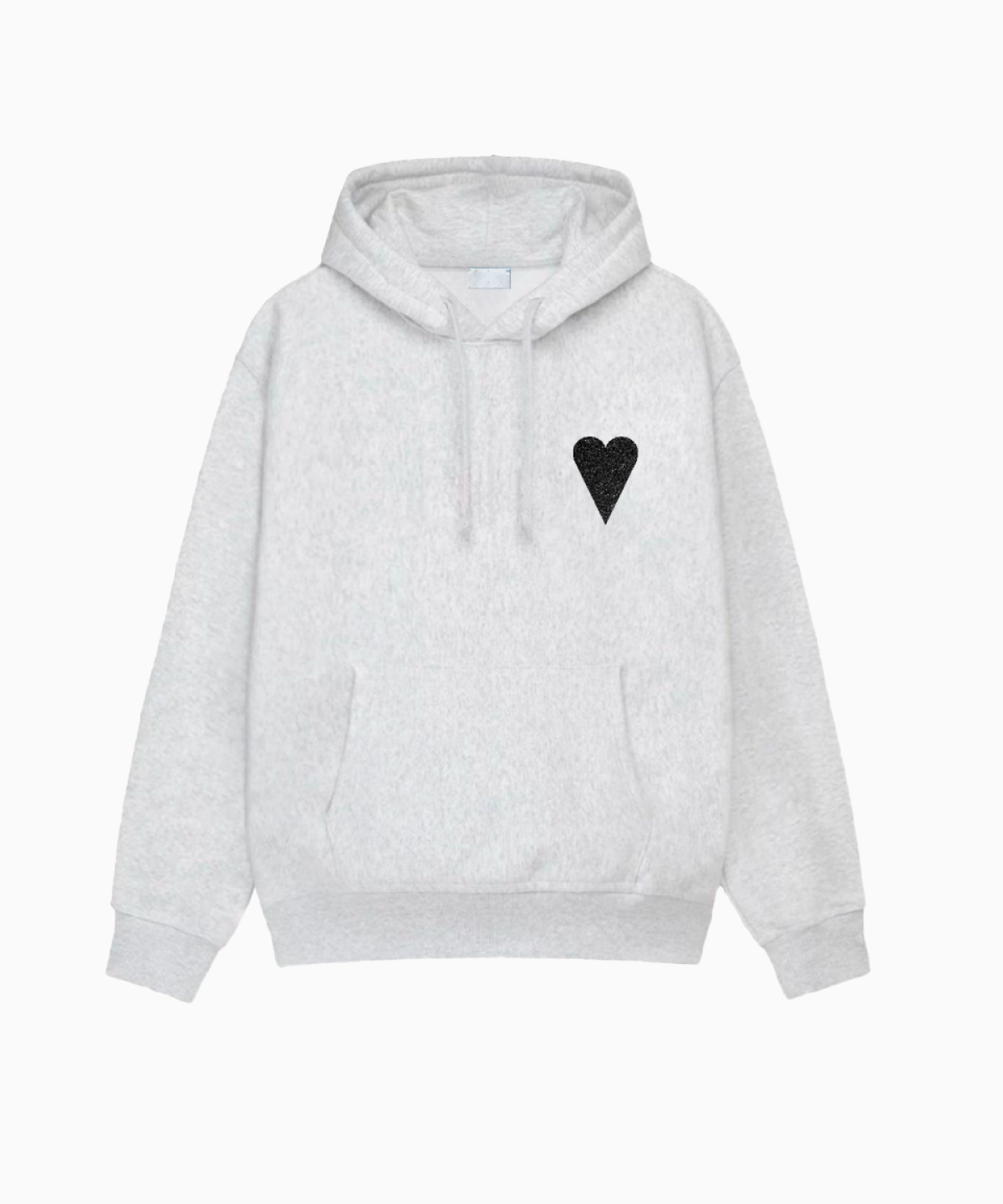 HOODIE GLITTER BLACK ASH GREY