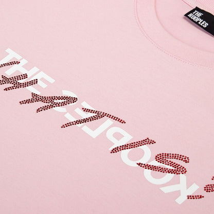 T-shirt What is avec strass rose